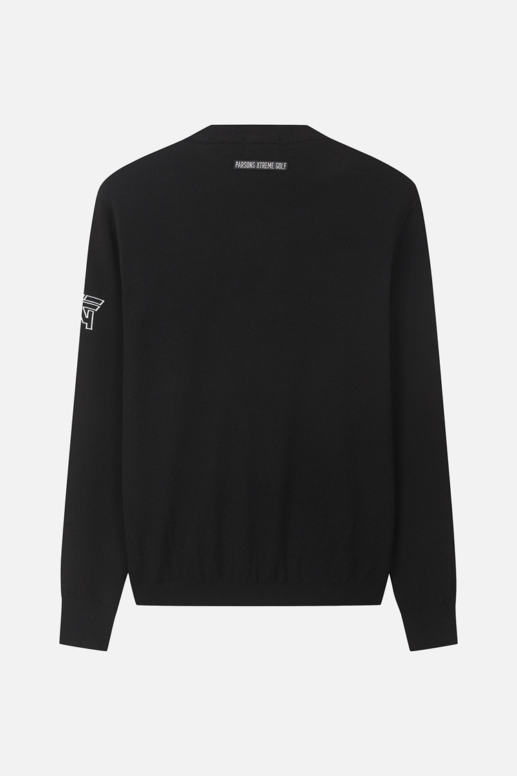 MEN WOVEN HYBRID ROUND NECK SWEATER