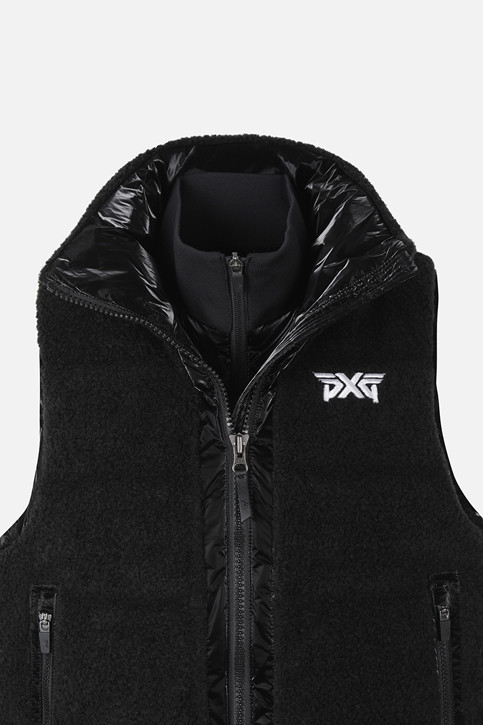 WOMEN WINTER BOUCLE FLEECE DOWN VEST