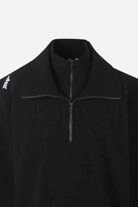 WT COLLAR HALF ZIP-UP LS T-SHIRT