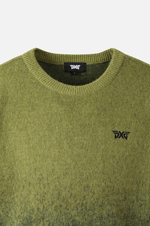 MEN GRADATION ROUND NECK SWEATER PKFCM411108 MOSS GREEN 상품 이미지 3