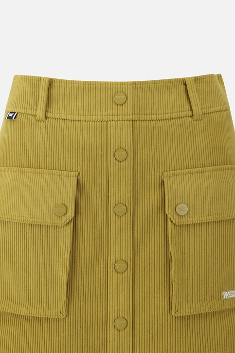 WOMEN CORDUROY SKIRT PKFCW560508 MOSS GREEN 상품 이미지 3