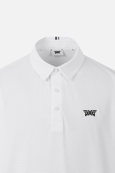 MEN TEXTURED COLLAR LONG SLEEVE