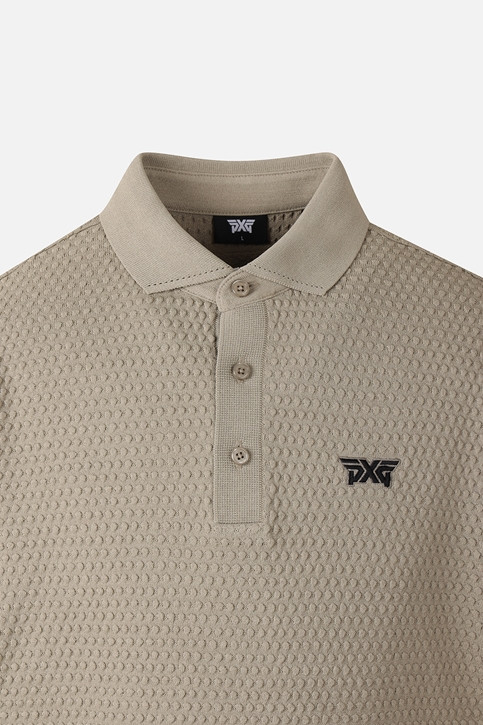 MEN TEXTURED SHORT-SLEEVED SWEATER
