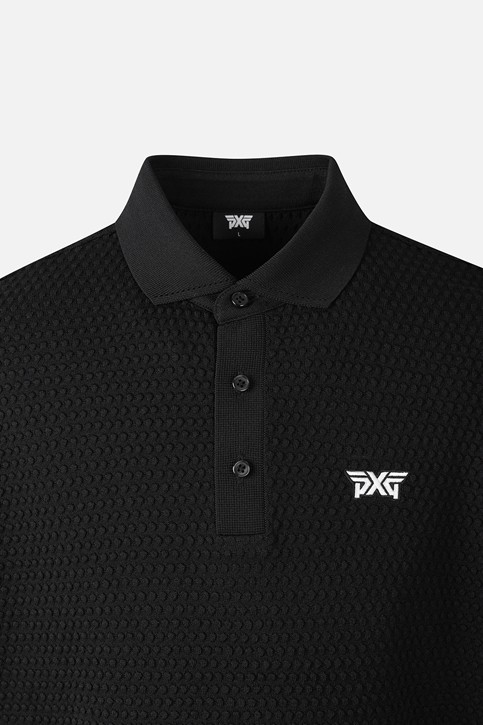 MEN TEXTURED SHORT-SLEEVED SWEATER