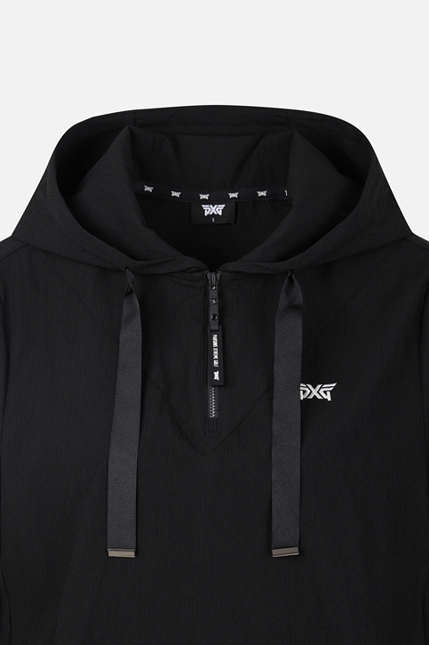 WOMEN TEXTURED HALF-ZIP HOODIE