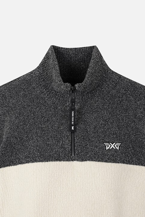 WOMEN HALF-ZIP HIGH-NECK SWEATER PKFPW411221 BLACK 상품 이미지 3