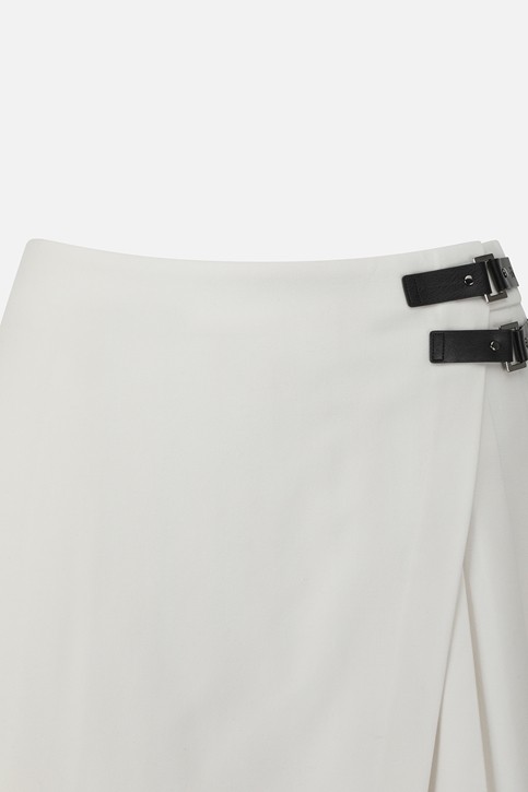 WOMEN WRAP SKIRT PKFPW560801 WHITE 상품 이미지 3