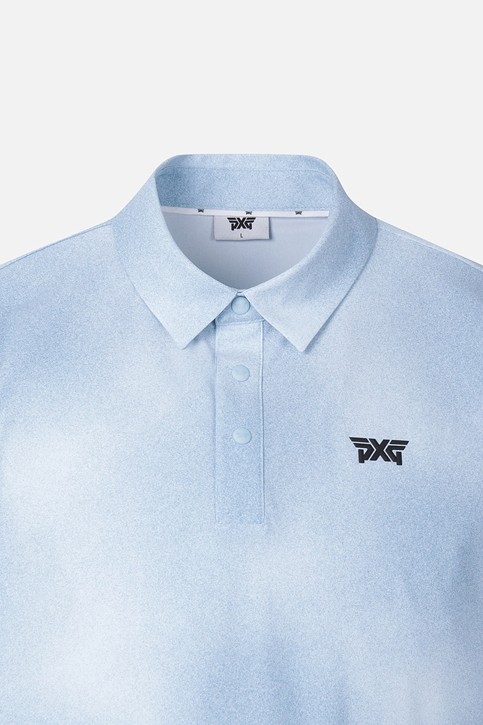 MEN GRADATION PATTERN COLLAR SHORT SLEEVE