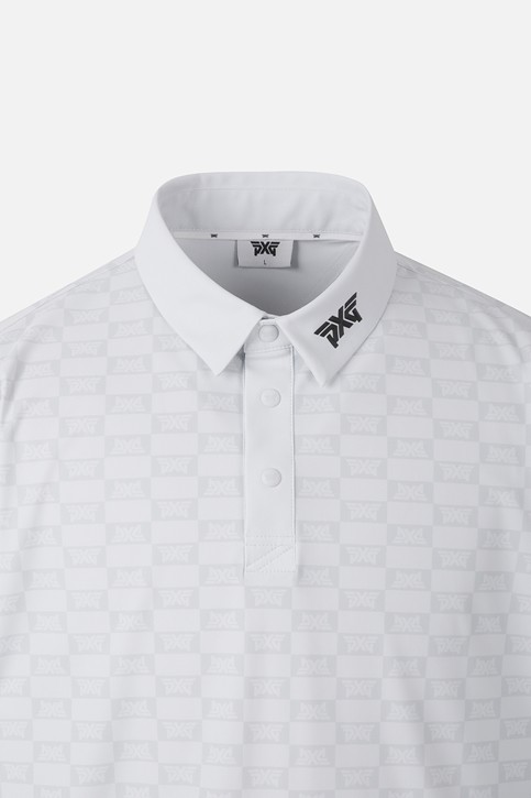 MEN MONOGRAM PATTERN COLLAR SHORT SLEEVE