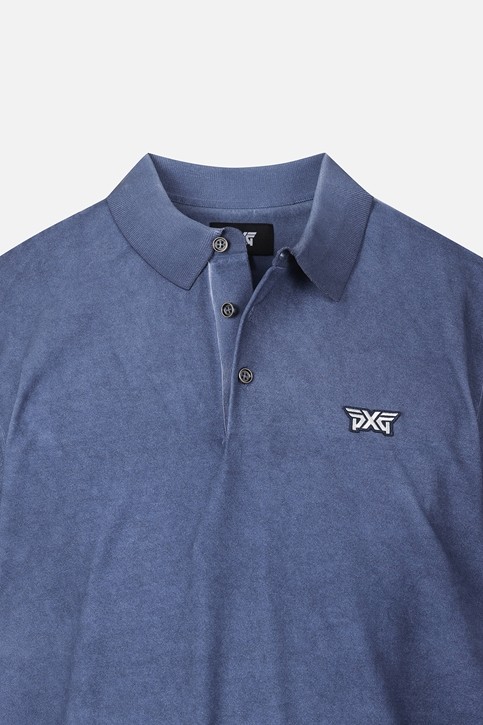 MEN TWO-TONE SHORT SLEEVE COLLAR SWEATER