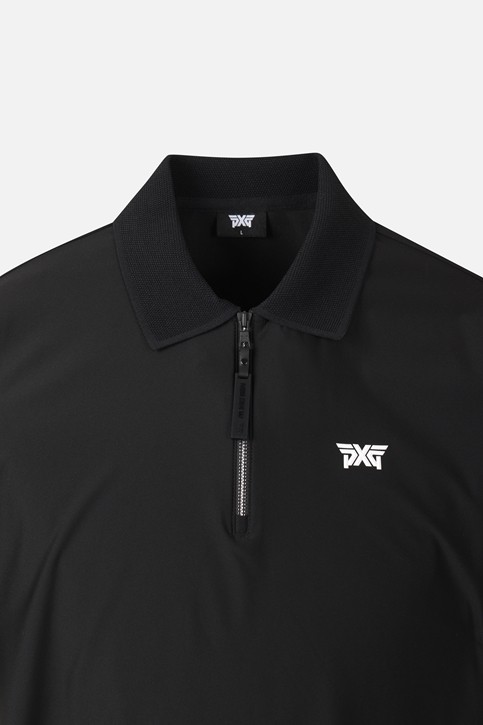 MEN LETTERING LOGO POINT COLLAR SHORT SLEEVE