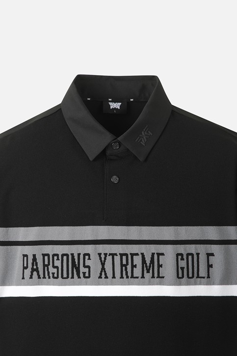 MEN KNIT HYBRID COLLAR SHORT SLEEVE