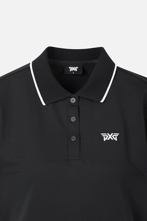 WOMEN BASIC COLLARED SHORT SLEEVE