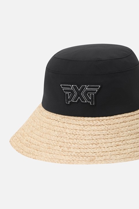 WOMEN COLORBLOCK RAFFIA HAT