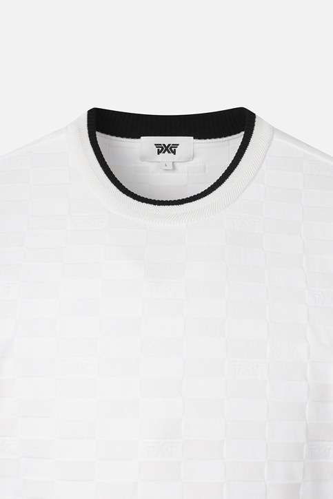 MEN JACQUARD ROUND NECK SWEATER