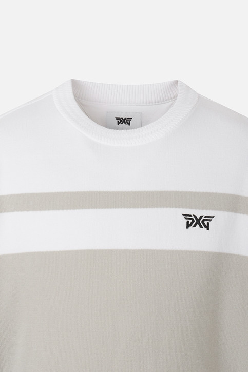 MEN COLOR BLOCKED ROUND NECK SWEATER