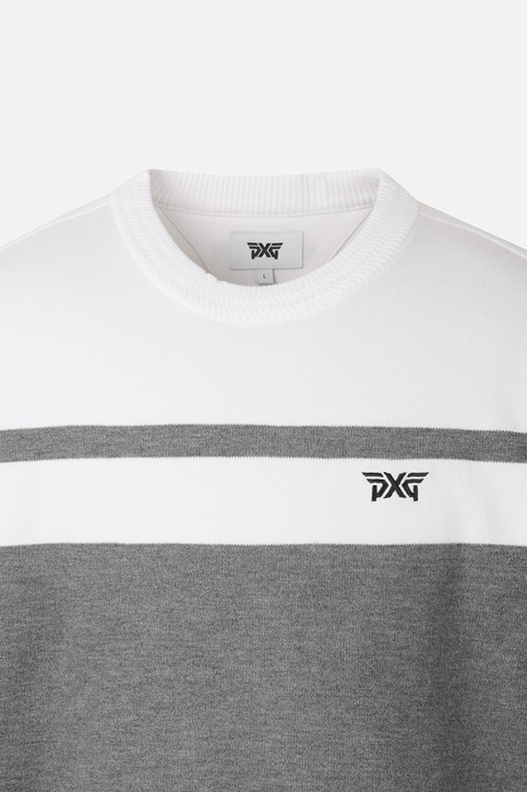 MEN COLOR BLOCKED ROUND NECK SWEATER