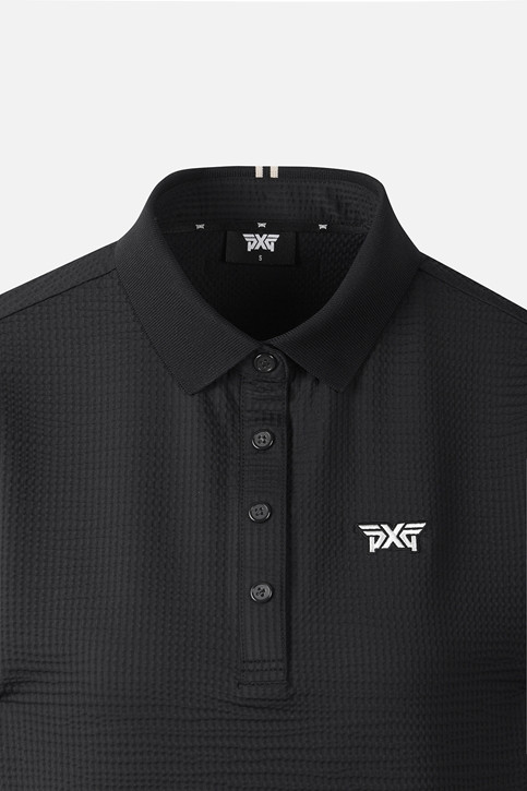 WOMEN NEW TEXTURED COLLAR SHORT SLEEVE