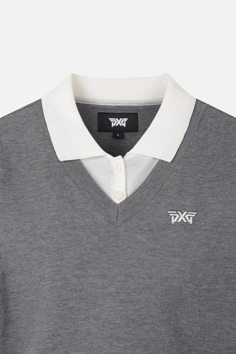 WOMEN FAKE LAYERED SWEATER