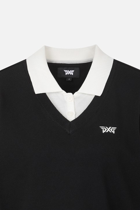 WOMEN FAKE LAYERED SWEATER