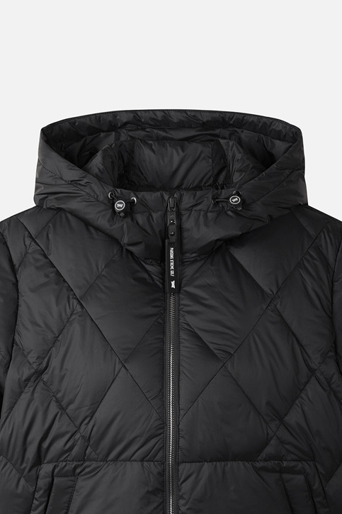 WOMEN SHORT-SLEEVE DOWN JACKET PKWCW631021 BLACK 상품 이미지 3