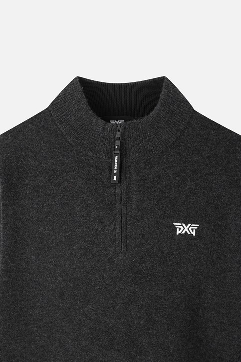 MEN GEN-X CASHEMRE BLEND SET HALF-ZIP SWEATER PKWPM411713 D/GREY 상품 이미지 3