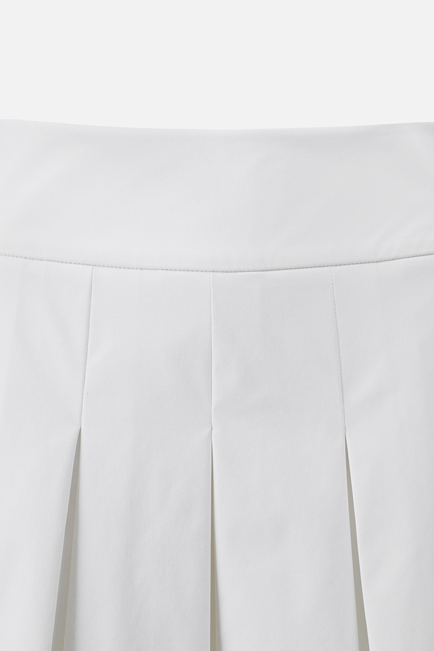 WOMENS PLEATED BANDED SKIRT