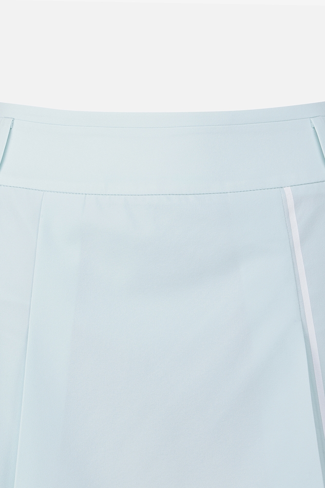 WOMEN SUMMER BIG LOGO PLEATED SKIRT