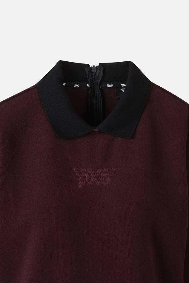 WOMEN WINTER BACK ZIP COLLAR LONG-SLEEVE