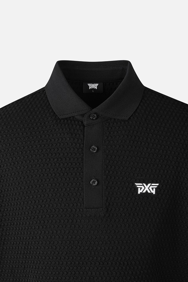 MEN TEXTURED SHORT-SLEEVED SWEATER