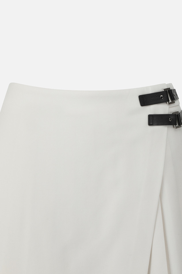 WOMEN WRAP SKIRT PKFPW560801 WHITE 상품 이미지 3