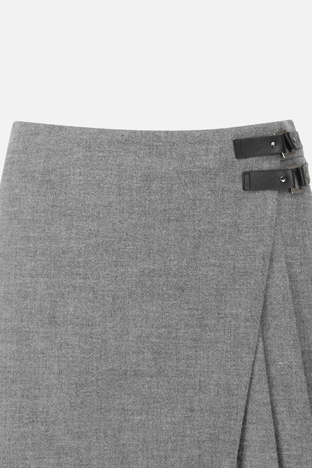 WOMEN WRAP SKIRT PKFPW560812 M/GREY 상품 이미지 3