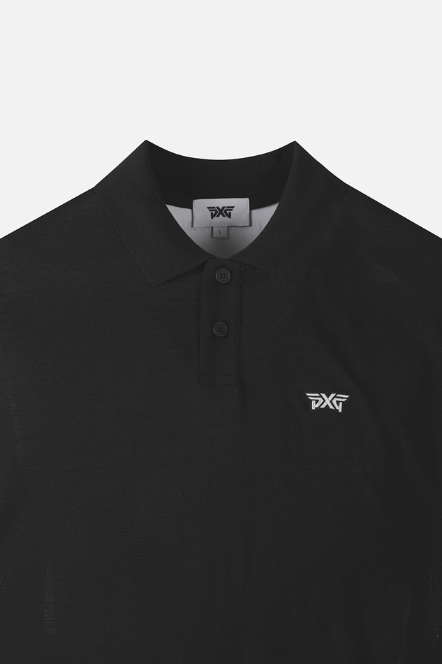 MEN COLOR BLOCKED KNIT HYBRID COLLAR SHORT SLEEVE