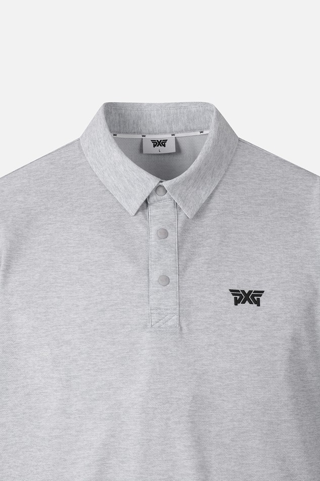 MEN TWO-TONE PRINT COLLAR SHORT SLEEVE