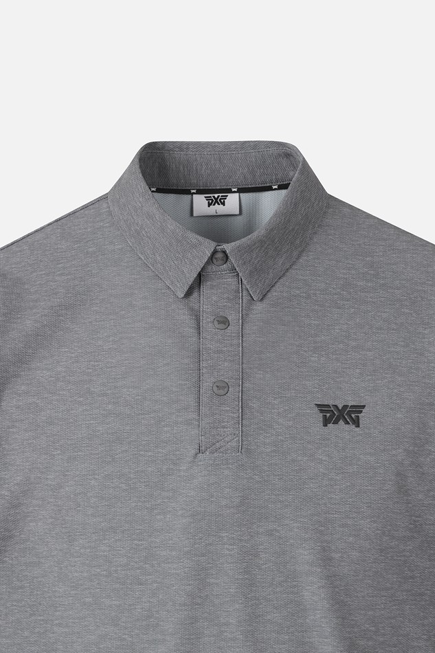 MEN TWO-TONE PRINT COLLAR SHORT SLEEVE