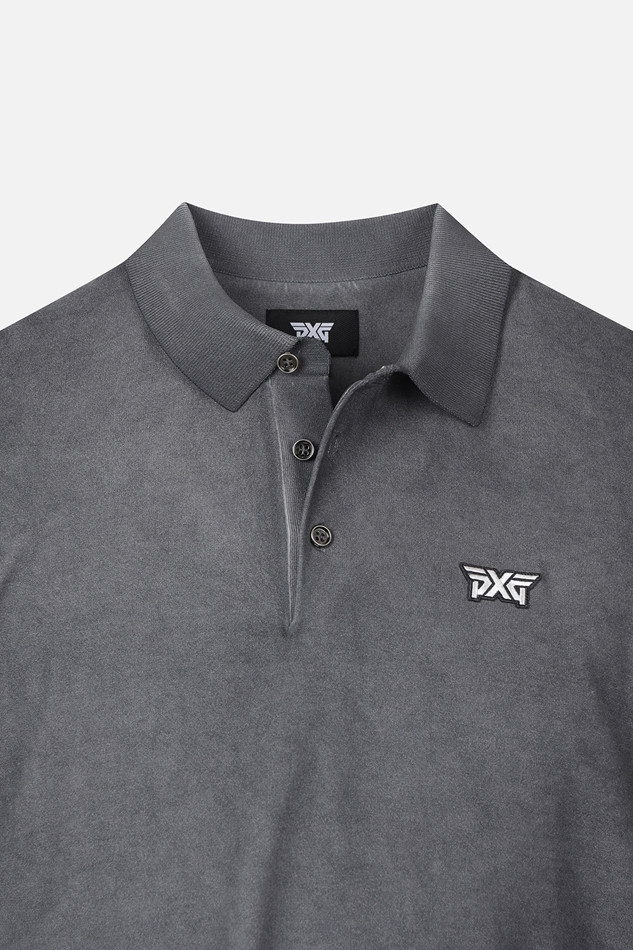 MEN TWO-TONE SHORT SLEEVE COLLAR SWEATER