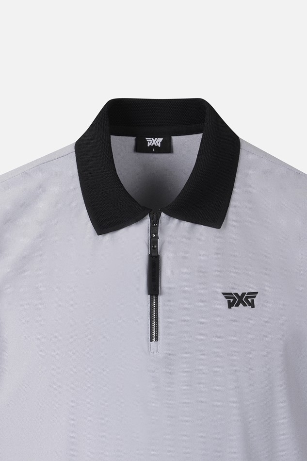 MEN LETTERING LOGO POINT COLLAR SHORT SLEEVE