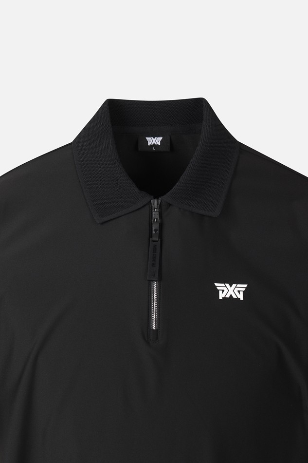 MEN LETTERING LOGO POINT COLLAR SHORT SLEEVE