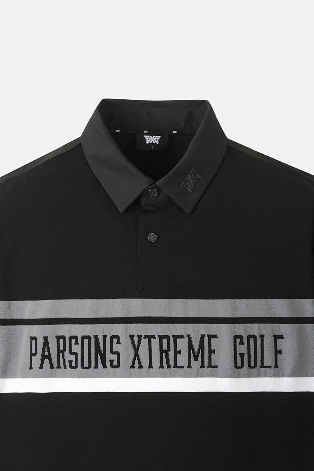 MEN KNIT HYBRID COLLAR SHORT SLEEVE