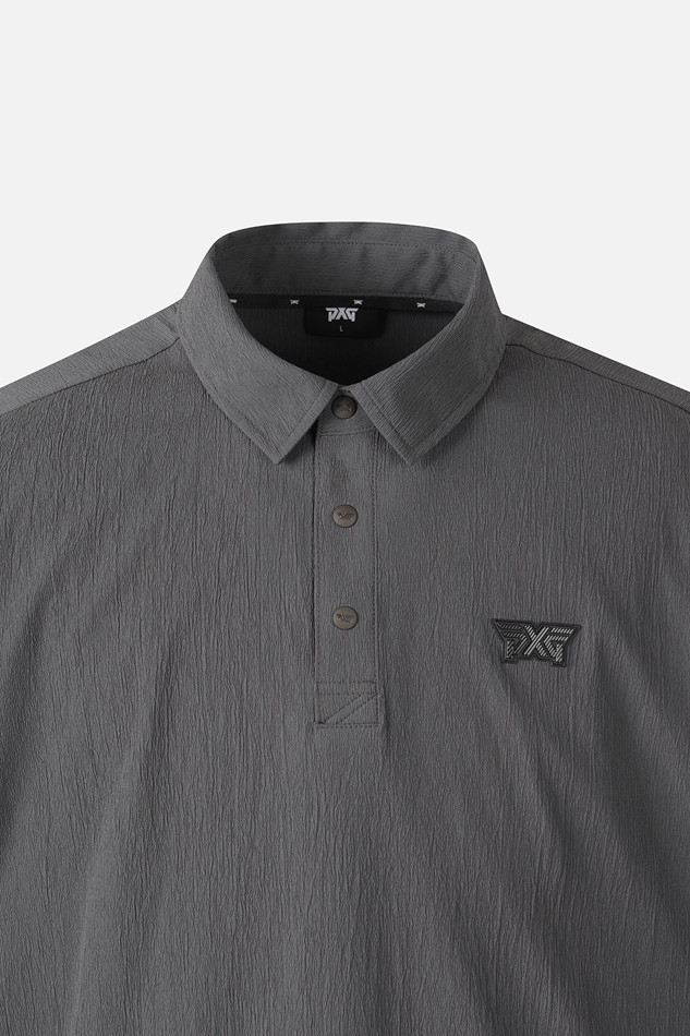 MEN NEW TEXTURED COOLING COLLAR SHORT SLEEVE