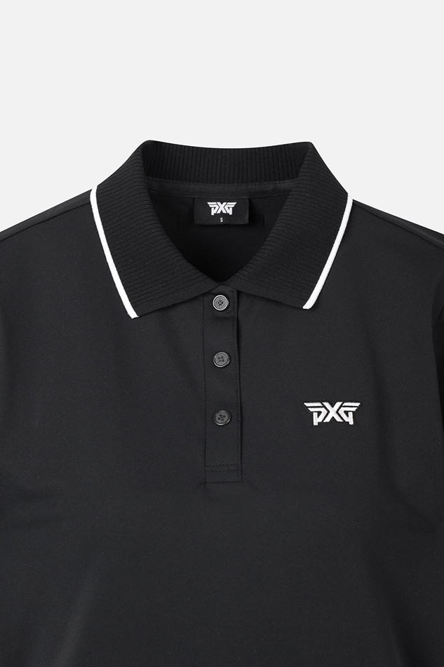 WOMEN BASIC COLLARED SHORT SLEEVE