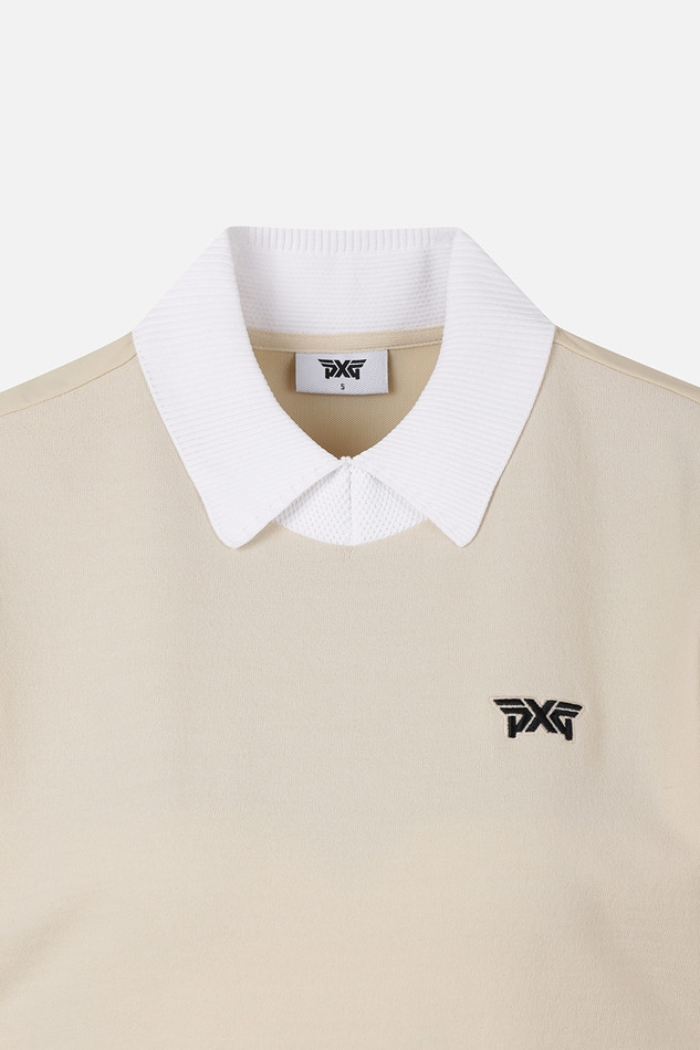 WOMEN SHORT SLEEVE HYBRID SWEATER