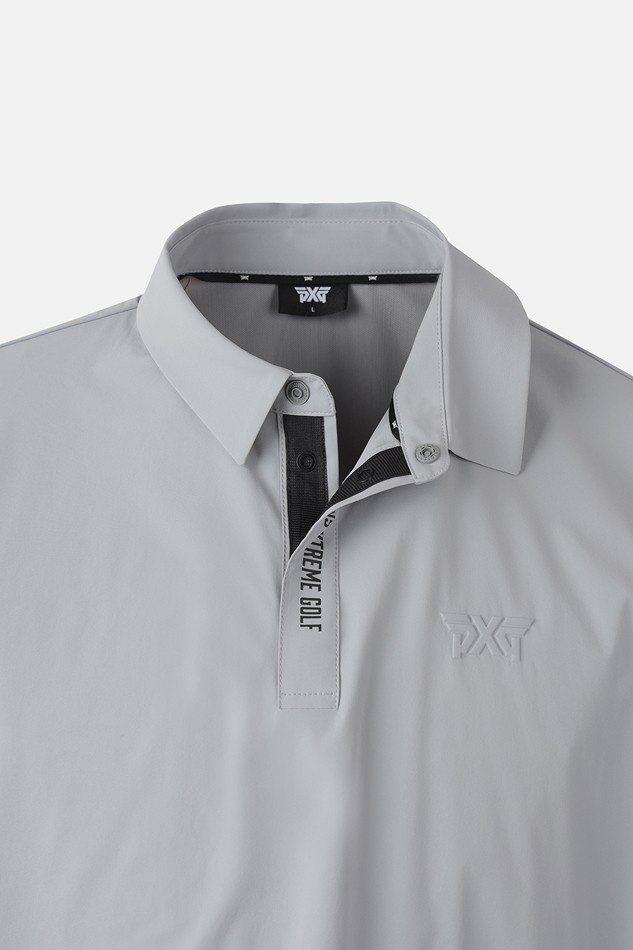 MEN WOVEN LOOSE FIT COLLAR LONG SLEEVE