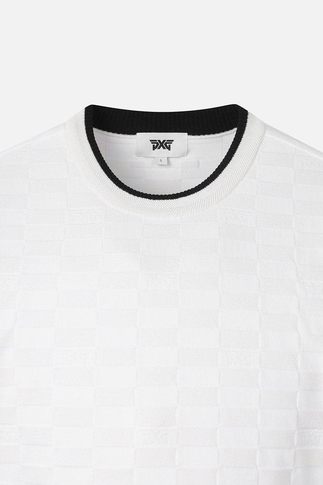 MEN JACQUARD ROUND NECK SWEATER