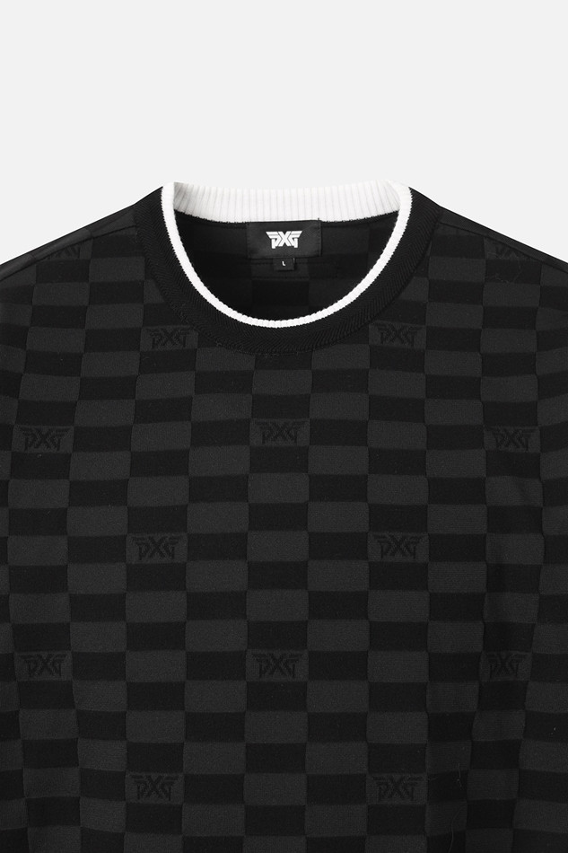 MEN JACQUARD ROUND NECK SWEATER