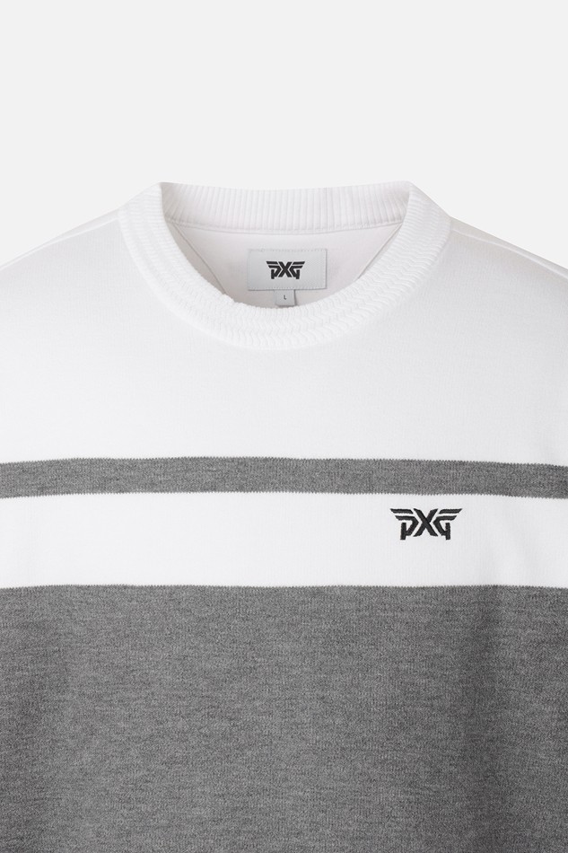 MEN COLOR BLOCKED ROUND NECK SWEATER