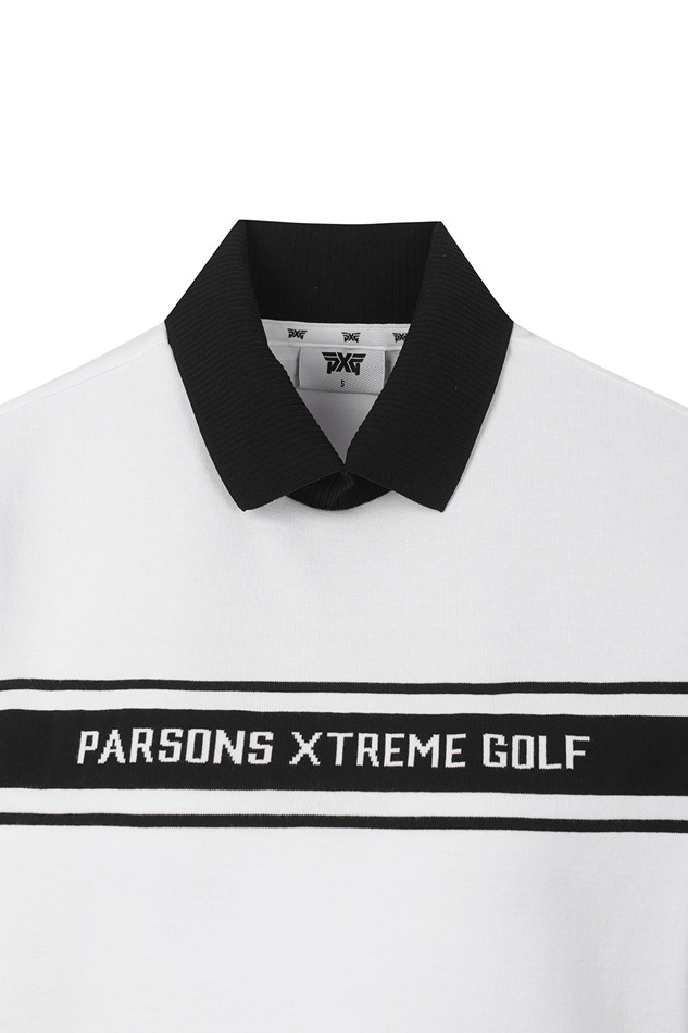 WOMEN LOGO POINT COLLARED LONG SLEEVE