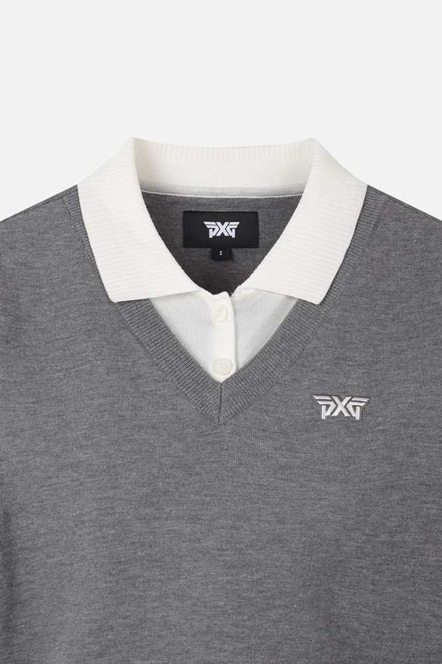 WOMEN FAKE LAYERED SWEATER