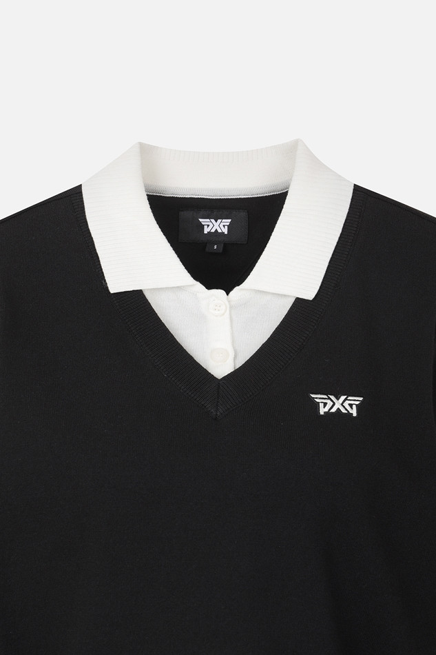 WOMEN FAKE LAYERED SWEATER