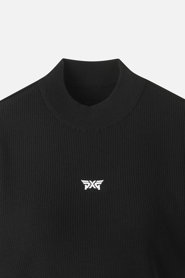 WOMEN SHORT SLEEVE MOCK NECK SWEATER